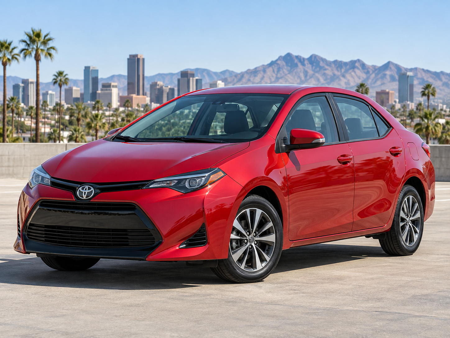 Red 2018 Toyota Corolla 4 Door